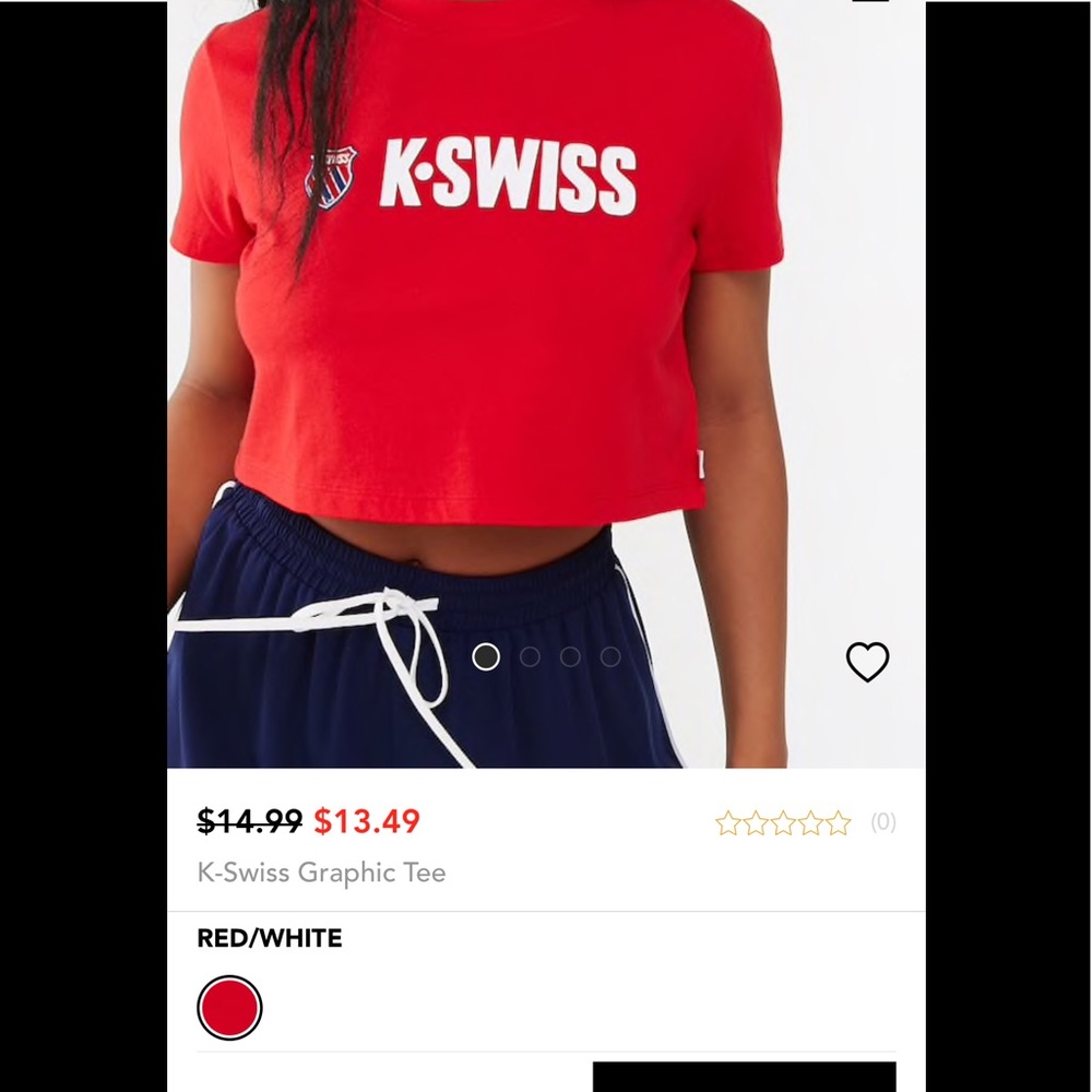 Forever 21 k Swiss tee